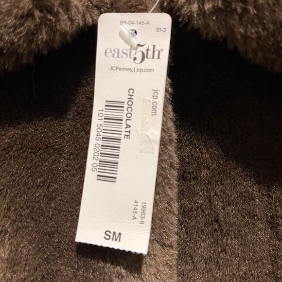 EAST 5th Women’s Faux Fur lined Soft Brown Cape Shawl Poncho Shrug Size SM - Picture 2 of 9